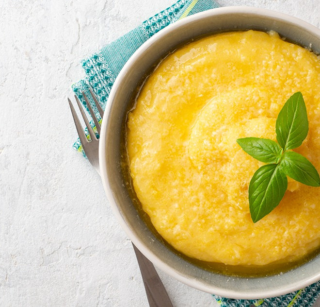 Dès 15/18 mois : Déjeuner - Brocolis au pesto (lait) et polenta crémeuse (lait), Émincé de dinde au paprika Texture "Morceaux" DLC 25/07/2024