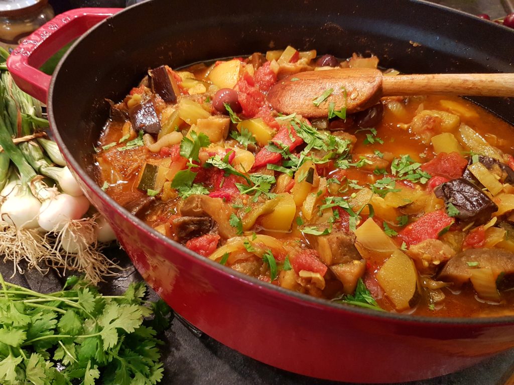Dès 15/18 mois : Souper - Tajine de légumes revisité (Courgettes, Aubergines, Dattes, Pommes de terre, ail, épices à couscous) Texture "Mouliné" DLC 12/06/2025