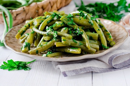 Dès 6/8 mois : Déjeuner - Haricots verts à la mangue et Navets d'été, polenta à l'huile d'olive et filet de bœuf Texture "Lisse" DLC 06/07/2025